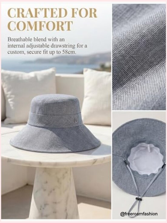 Wide Brim Bucket Hat UPF 50+ Sun Protection Lightweight Packable for Travel main image 4